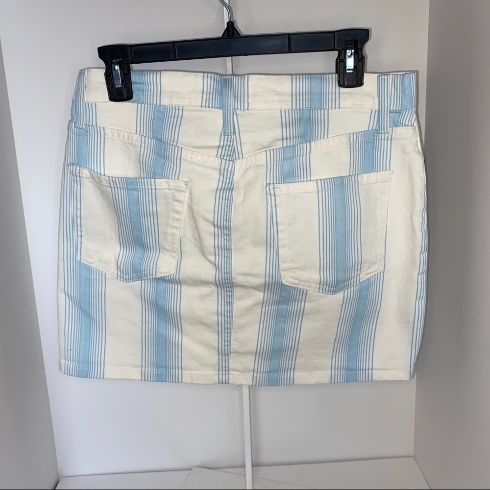 FRAME Le Striped Denim Mini Skirt - Picture 3 of 4